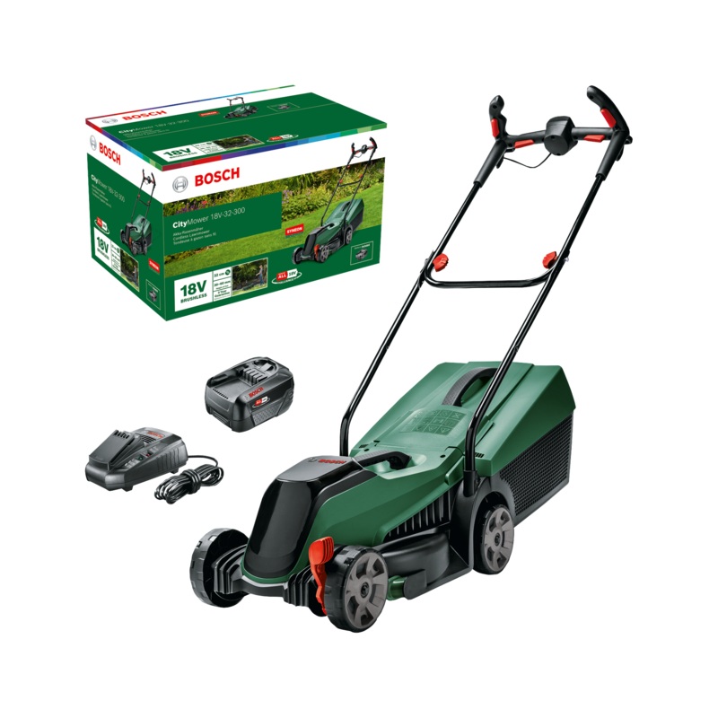 Bosch CityMower 18 32 (Classic Green) Cordless Lawn Mower 06008B9A77