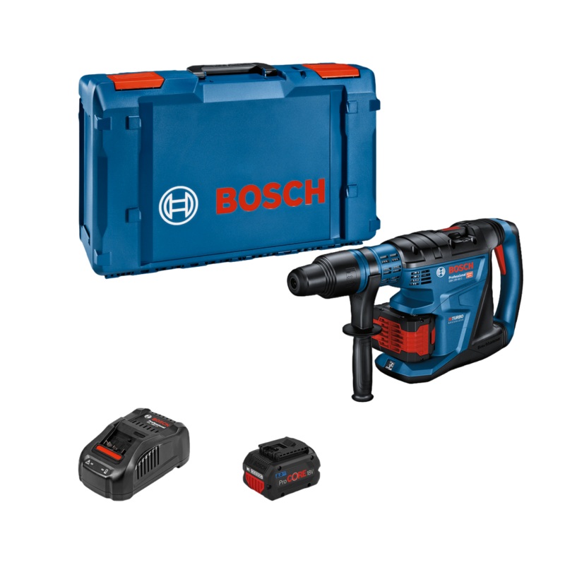 Bosch E-STOCK GBH 18V 40 C Cordless Rotary Hammer BITURBO 2 x 8ah ProCore Battery In Case 0611917172930