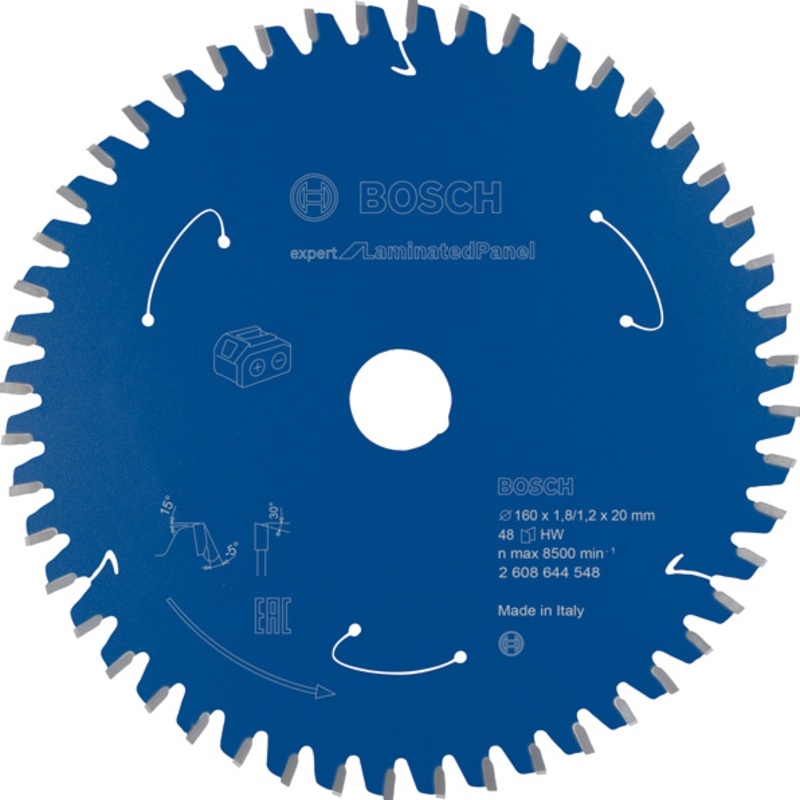 Bosch Expert for Laminated Panel Circular Saw Blade for Cordless Saws 160×1.8/1.2×20 T48 2608644548