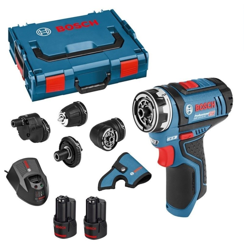 Bosch E-STOCK GSR12V-15FC12V Flexi-Click Driver 4xChucks+2x2A LB 06019F6070