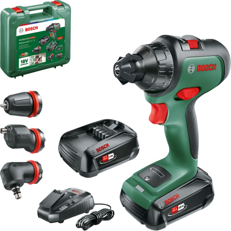 Bosch AdvancedDrill 18 (2×2.5Ah 3 attachment set) Cordless 06039B5075