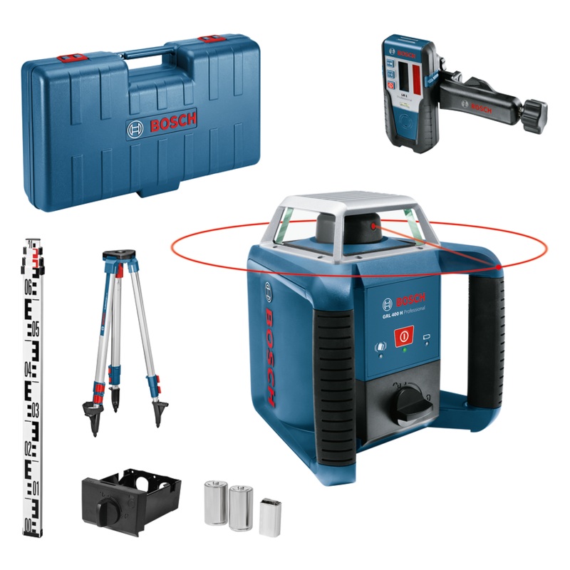Bosch E-STOCK GRL 400 H + LR1 Professional Rotary Laser Set 06159940JY930