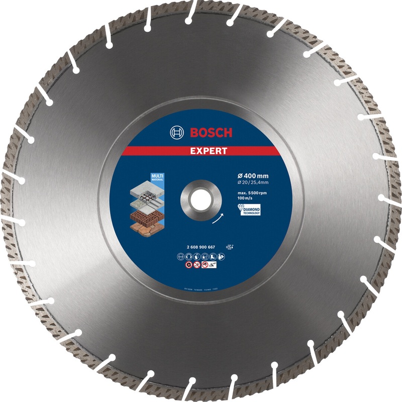 Bosch EXPERT MultiMaterial Diamond Cutting Disc 400×20/25.40×3.3x12mm 2608900667