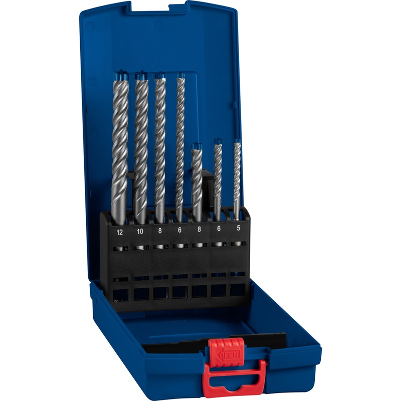 Bosch EXPERT SDS plus-7X Hammer Drill Bit Set 5/6/6/8/8/10/12mm 7-pc 2608900195