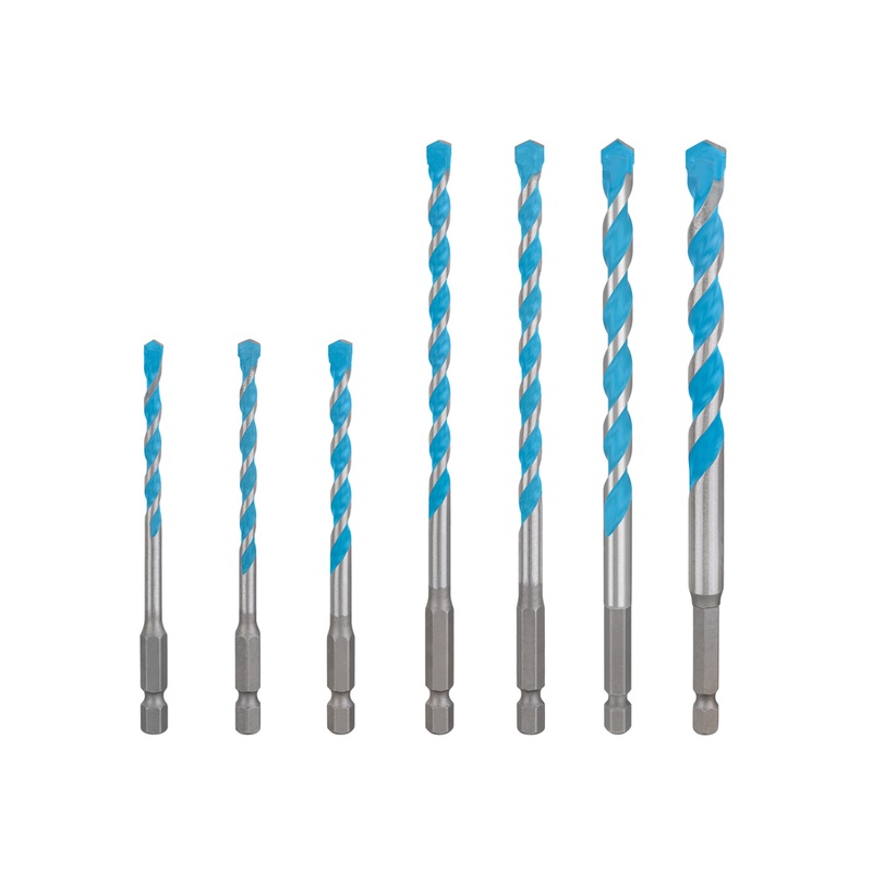Bosch EXPERT HEX-9 Multi Construction Drill Bit 7pc set 5/5.5/6/7/8/10 2608902371