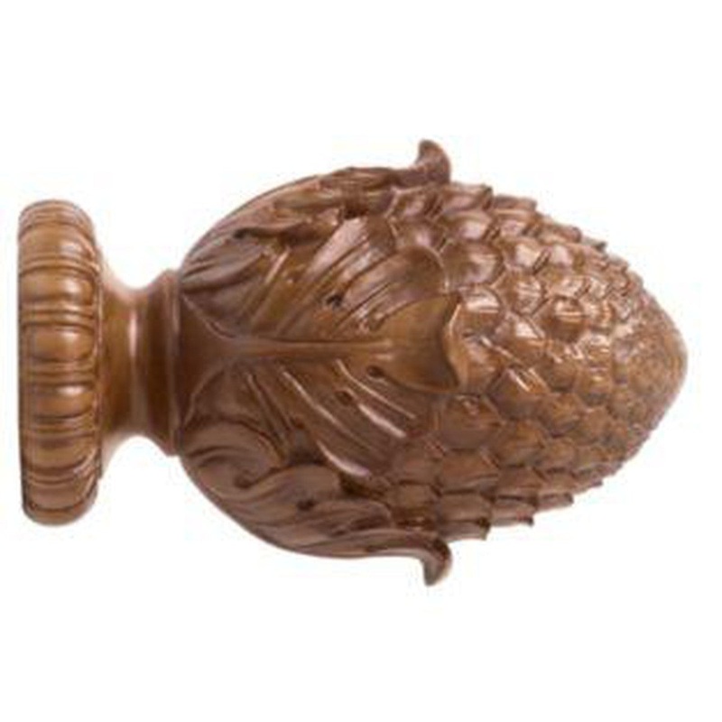 2 Wood Trends Oakleaf Cone Finial – 085 – Walnut