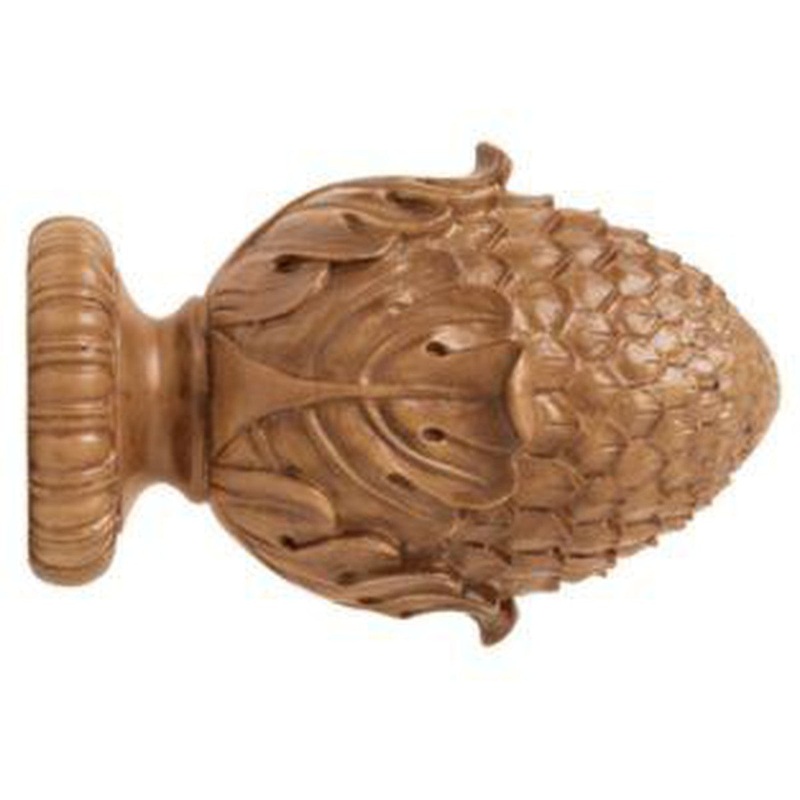 2 Wood Trends Oakleaf Cone Finial – 820 – Estate Oak