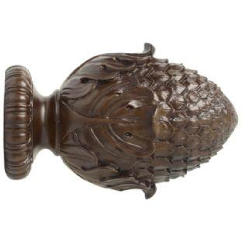 2 Wood Trends Oakleaf Cone Finial – 841 – Coffee