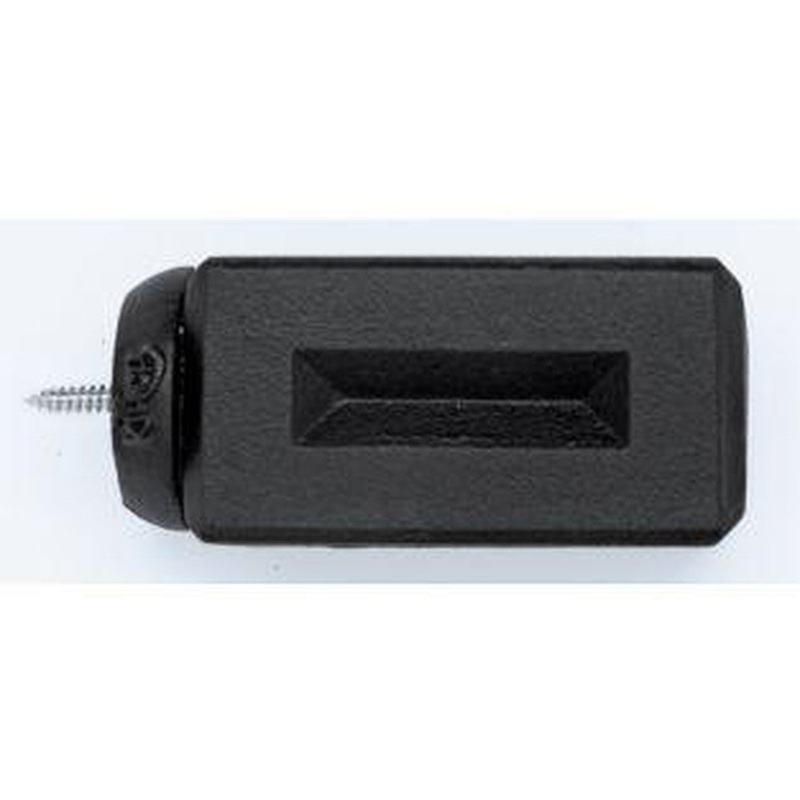 Beveled Brick Finial With Plug – 770 – Black