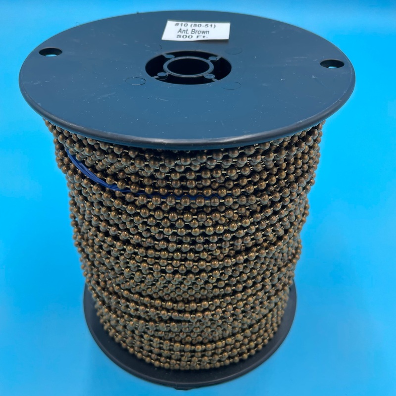 #10 Antique Brown On Brass Ball Chain – 500ft/Roll