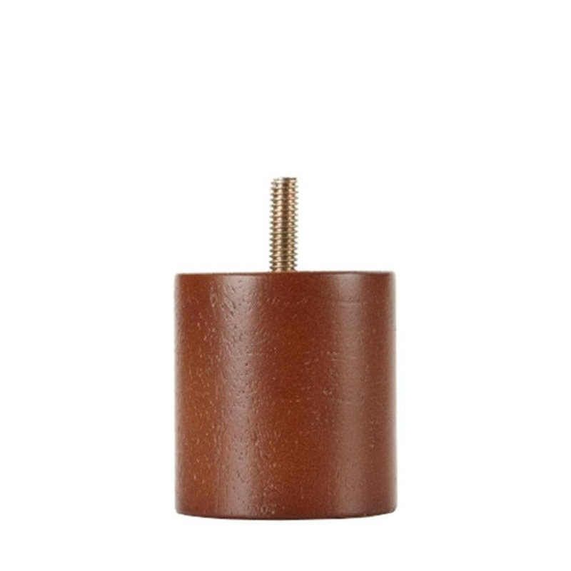 Walnut Cylinder Leg 2.25 diam., 2.5 Tall  B