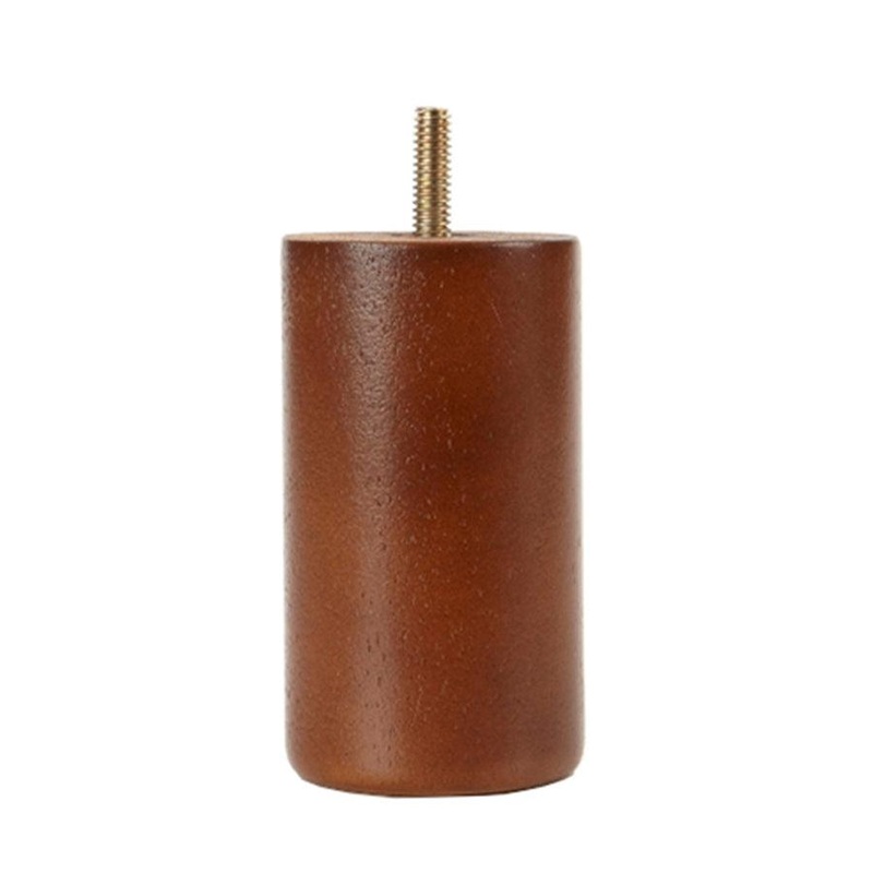 Walnut Cylinder Leg 2.25 diam., 4 Tall  B