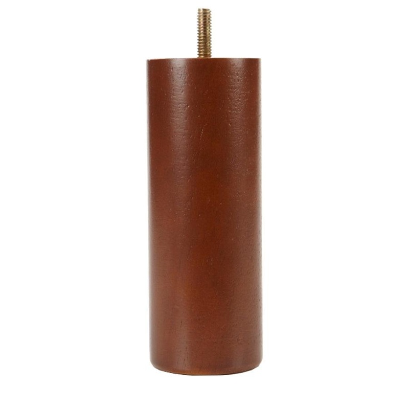 Walnut Cylinder Leg 2.25 diam. x 6 Tall  B