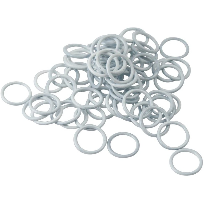 3/8 White Metal Roman Shade Rings (100/bag)