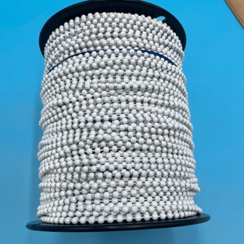 #10 White Metal Ball Chain 500ft/roll
