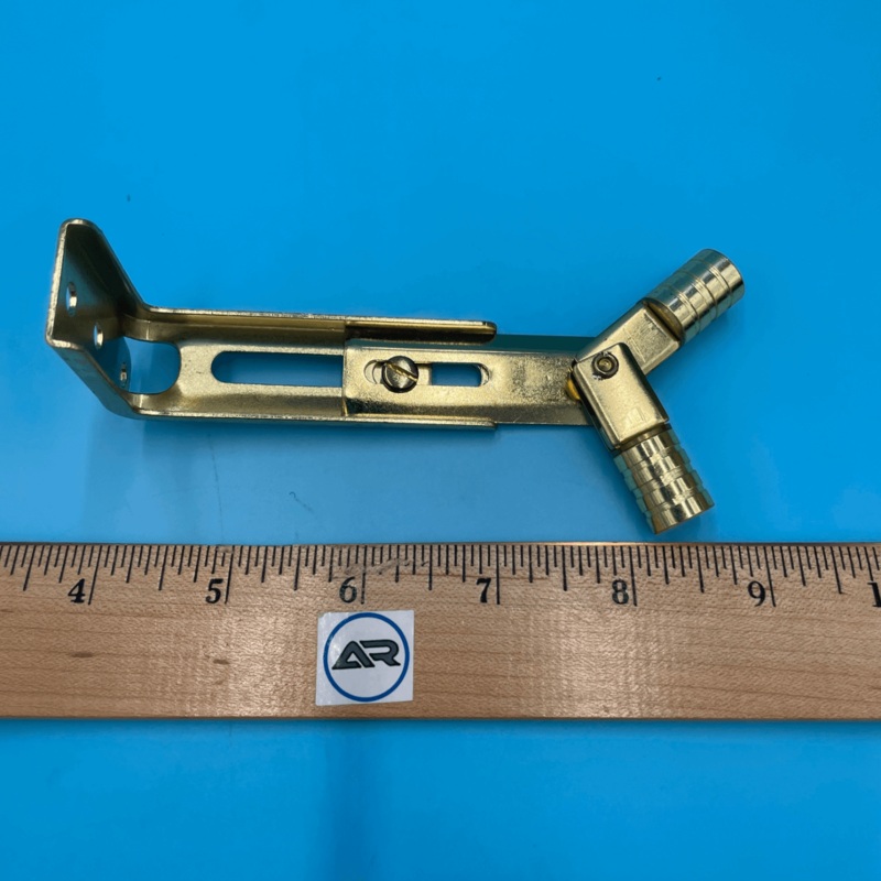 3/8 2 Cup Brass Adjustable Angle Bracket for Cafe Curtains