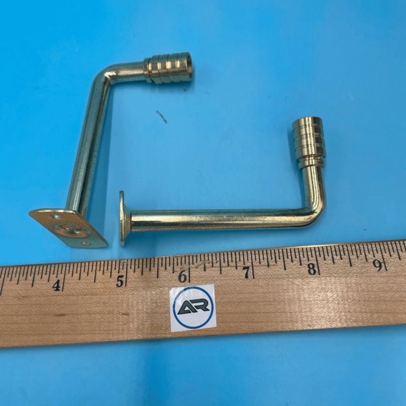3/8 Gooseneck Cafe Curtain Rod Bracket with 3 Projection (Pair)