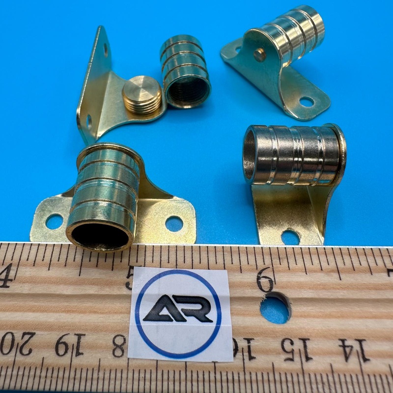 3/8 Outside Mount Curtain Rod Brass Brackets (pair)
