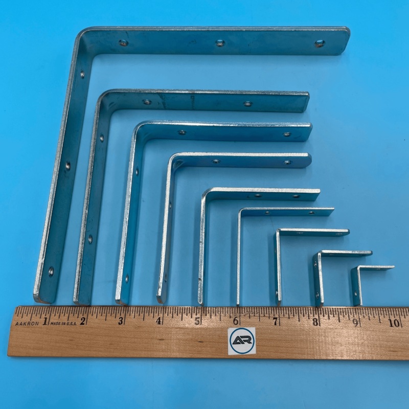 Angle Irons – Various Sizes|1″ (48/box)|1-1/2″ (48/box)|2″ (48/box)|2-1/2″ (24/box)|3″ (24/box)|4″ (24/box)|5″ (12/box)|6″ (12/box)|8″ (10/box)