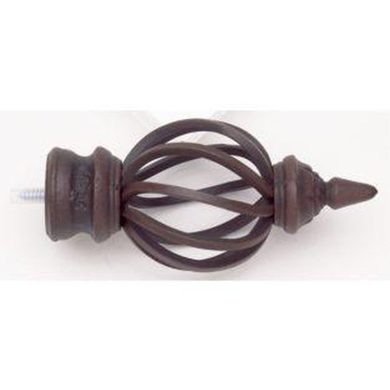 Bird Cage Finial With Plug – Rust – 777