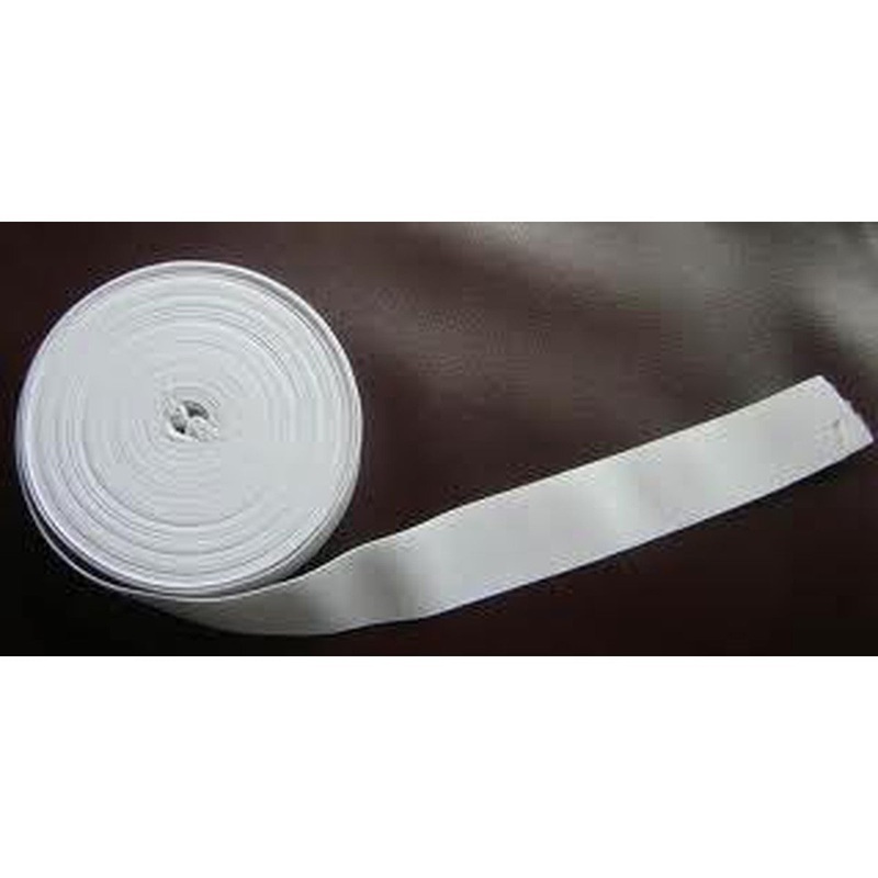 1 Braided Elastic – White