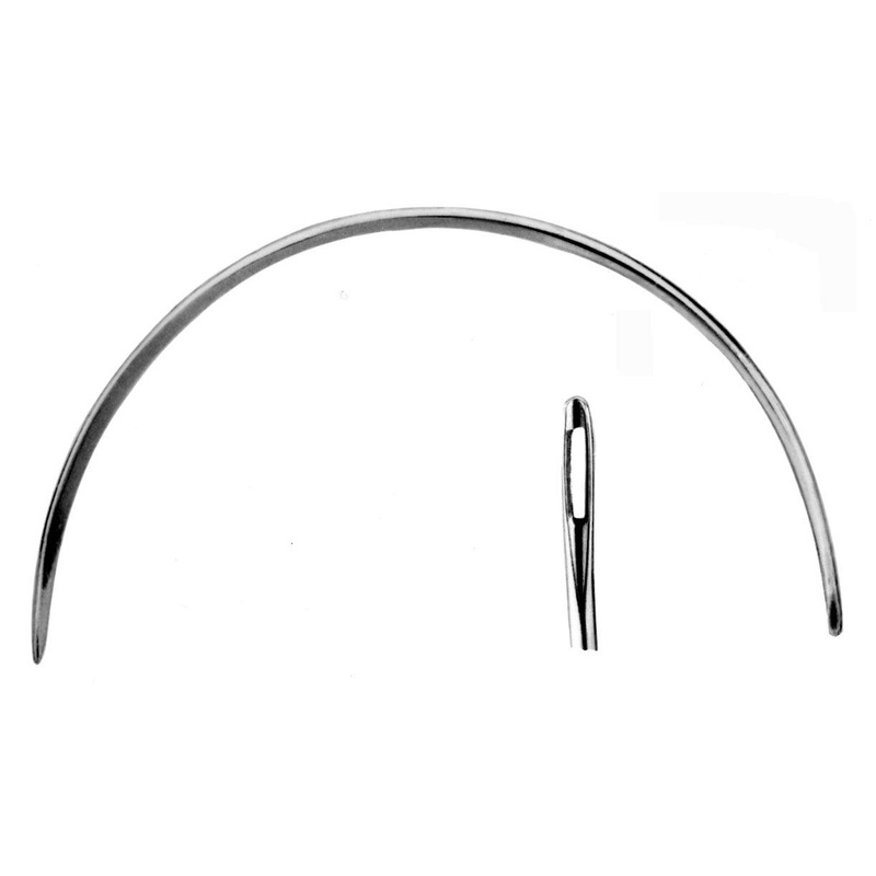 3-1/2 16 – 19 Gauge Curved Leather Point Light Needle