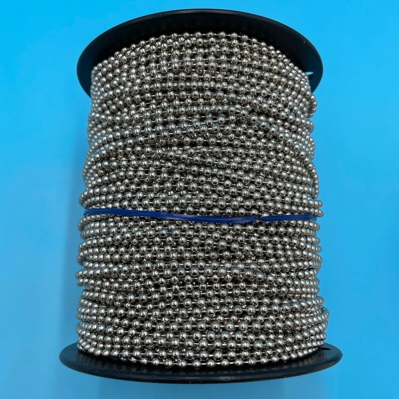 #10 Nickel Plated Brass Ball Chain – 500ft/Roll