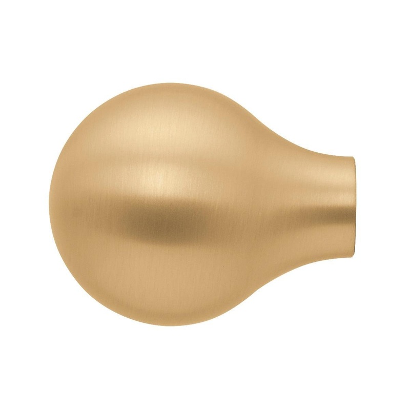 3/4 Busche Gota Finial|22 Polished Chrome|24 Satin Brass|29 Satin Nickel|70 Bronze Matte