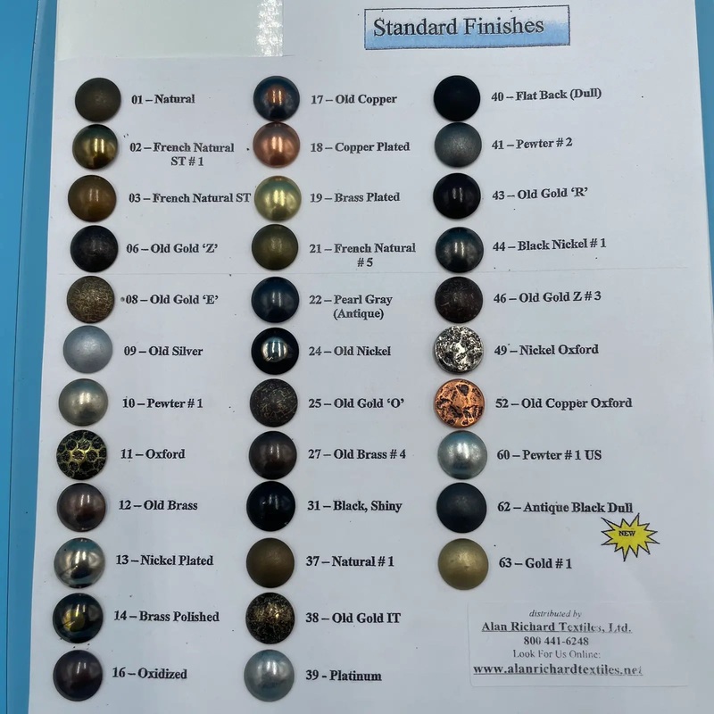 Alan RichardDecorative Upholstery Nails Sample Board