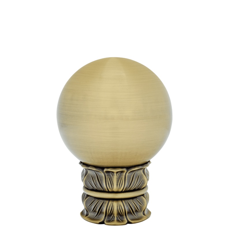 AriA Avalon Ball Antiquities Metal Finial 1-3/8 – Various Colors