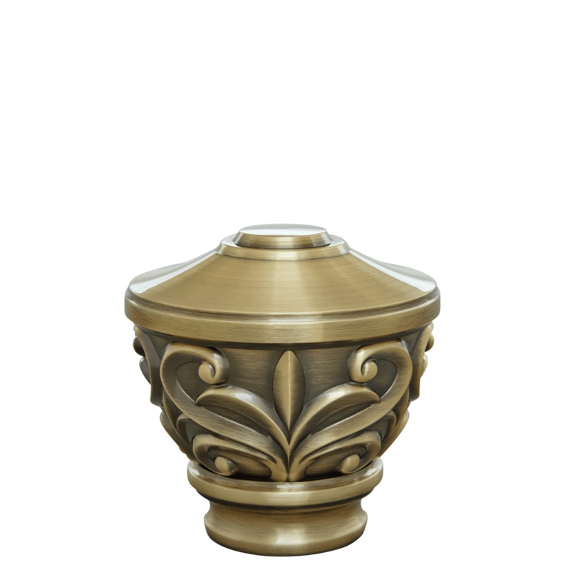 AriA Blakely Urn Antiquities Metal Finial 1-3/8 – Various Colors