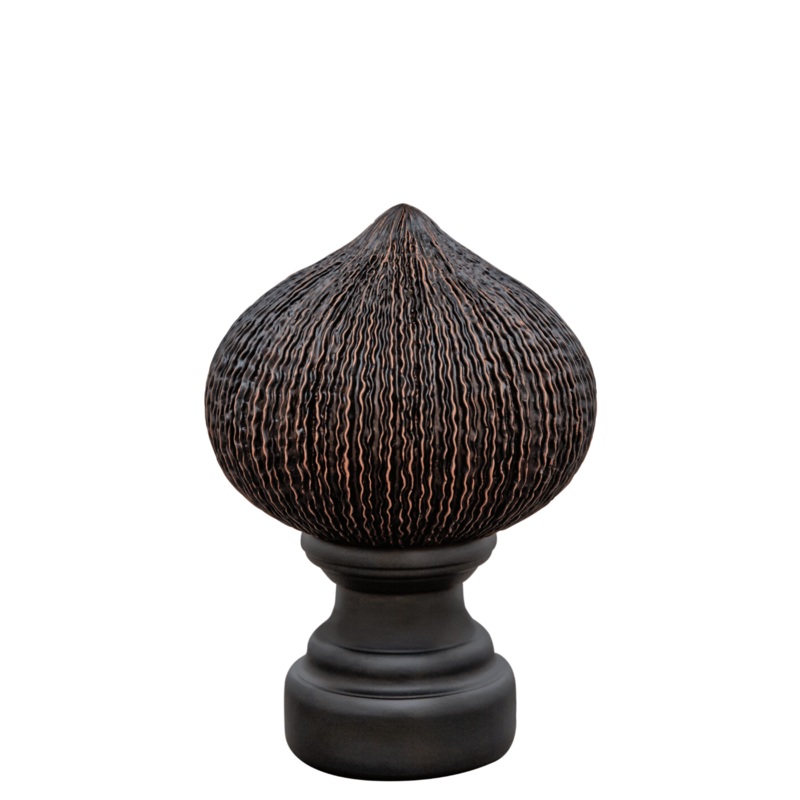 AriA Paloma Onion Antiquities Metal Finial 1-3/8 – Various Colors
