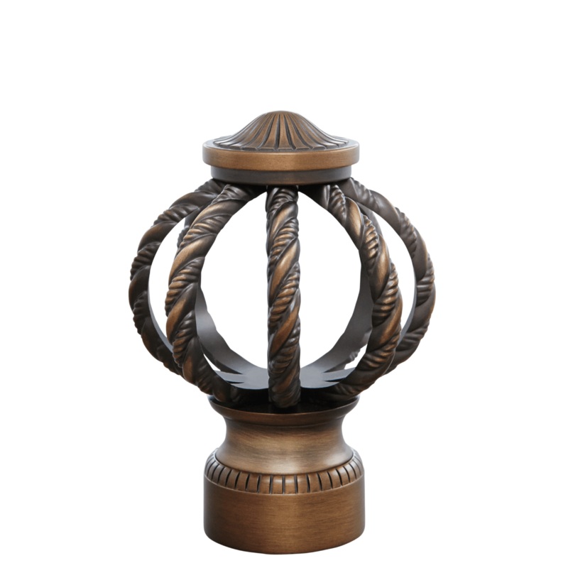 AriA Sterling Cage Antiquities Metal Finial 1-3/8 – Various Colors