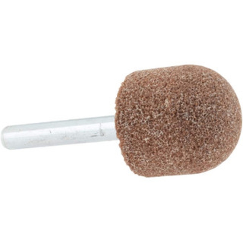 Norton 1 Head Diam x 1 Thickness, A21, Ball Nose End, Aluminum Oxide Mounted Point Brown, Medium Grade, 60 Grit, 35,510 RPM 61463624392 – 75114322