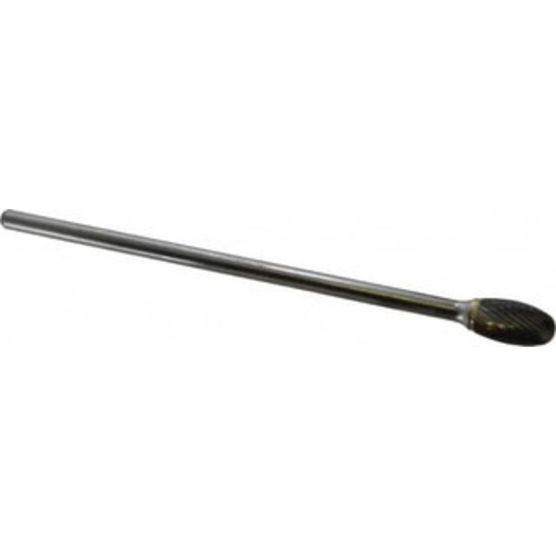 SGSPRO 1/2 Cut Diam, 1/4 Shank Diam, Carbide Single Cut Oval Burr Radius End, 7/8 LOC 16525 – 05292370