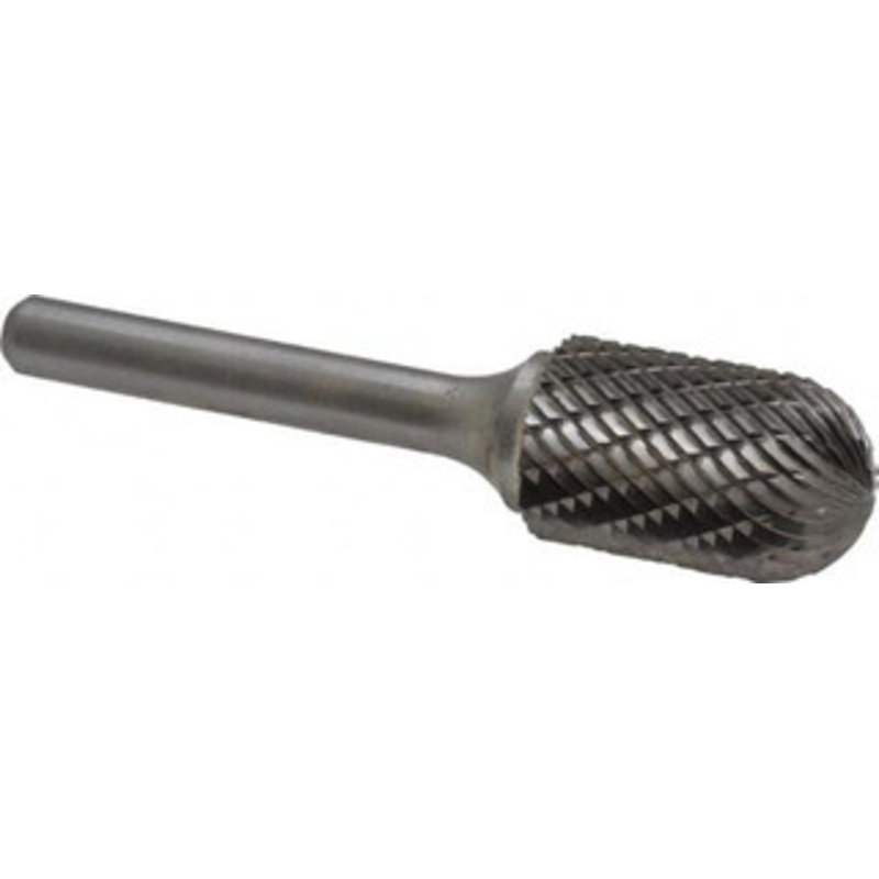 Atrax 5/8 Cut Diam, 1/4 Shank Diam, Carbide Double Cut Cylinder Burr with Radius Radius End, 2-3/4 OAL, 1 LOC SC-6DC-ATX – 85285047