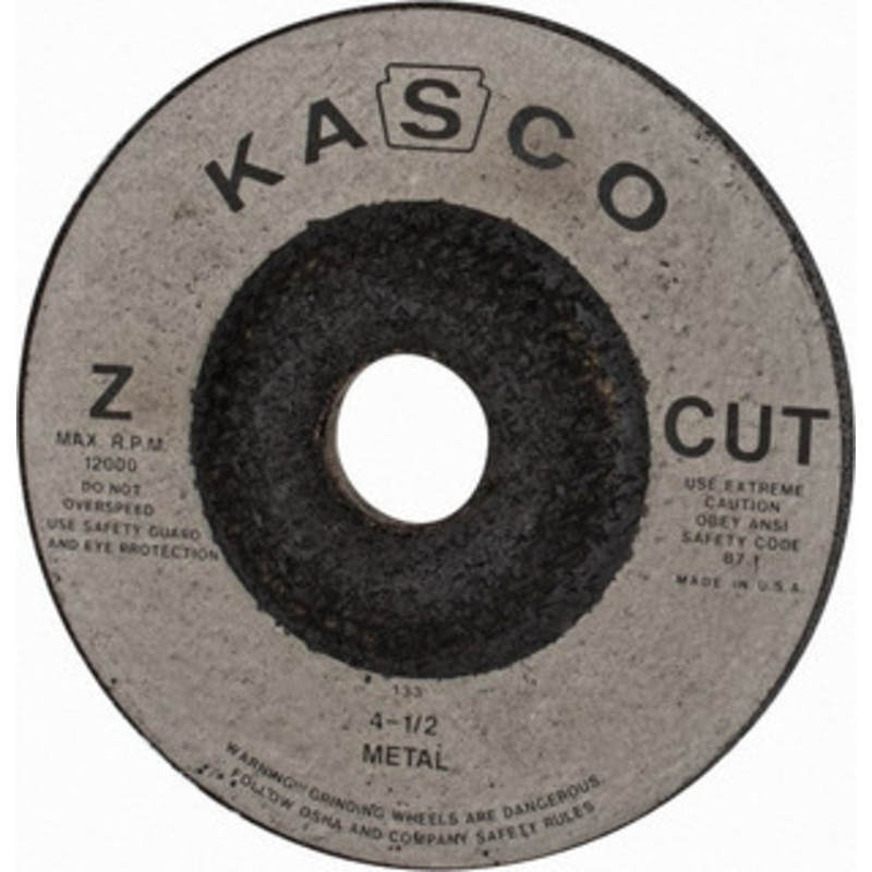 Made in USA 4-1/2 Wheel Diam, 1/4 Wheel Thickness, 7/8 Arbor Hole, Type 27 Depressed Center Wheel Zirconia Alumina, 12,000 Max RPM, Compatible with Angle Grinder 906183 – 05849153