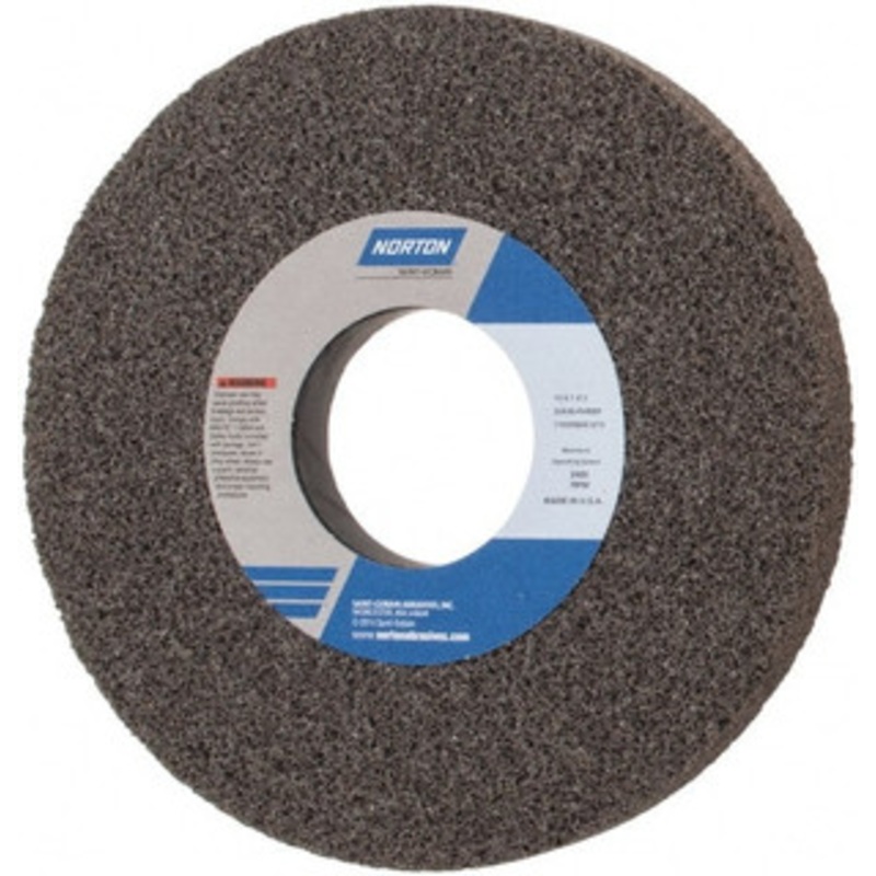 Norton 10 Diam x 3 Hole x 1 Thick, H Hardness, 46 Grit Surface Grinding Wheel Aluminum Oxide, Type 1, Coarse Grade, 2,485 Max RPM, Vitrified Bond, No Recess 66253161034 – 05986021