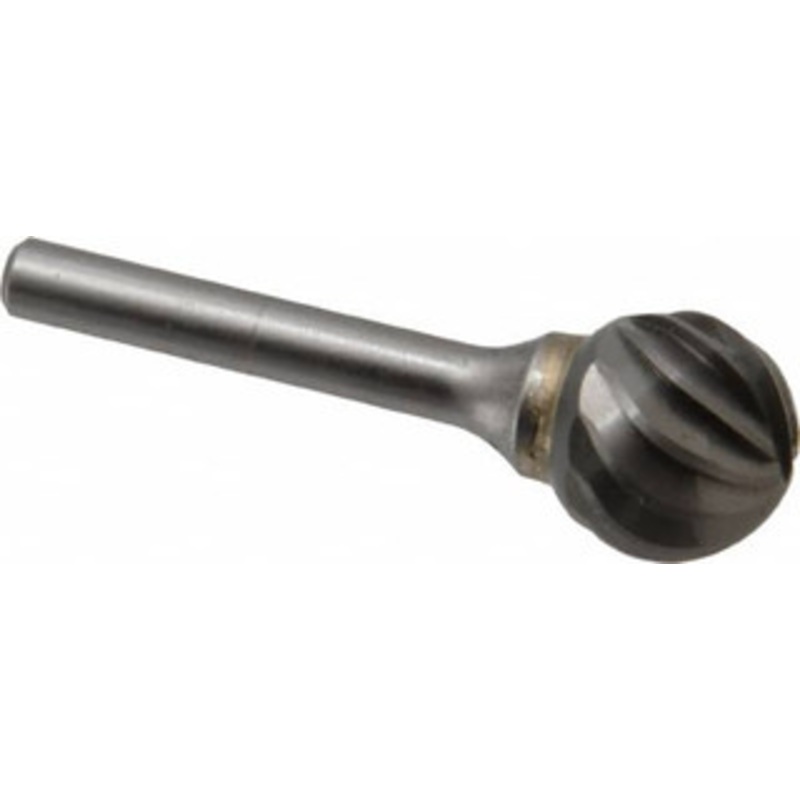SGSPRO 3/4 Cut Diam, 1/4 Shank Diam, Carbide Single Cut Ball Burr Radius End, 2-7/16 OAL, 11/16 LOC 19044 – 05293816