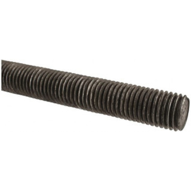 Made in USA 7/8-9 x 2 ft. Low Carbon Steel Threaded Rod Right Hand Thread, Oil Finish, UNC 01152 – 04352936