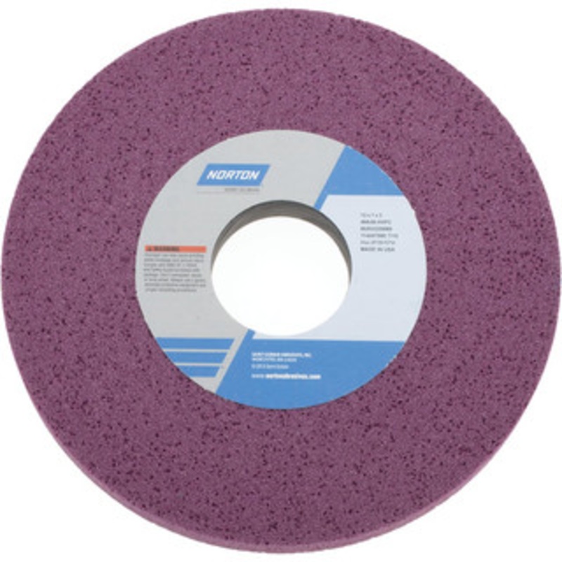 Norton 12 Diam x 3 Hole x 1 Thick, H Hardness, 46 Grit Surface Grinding Wheel Aluminum Oxide, Type 1, Coarse Grade, 2,710 Max RPM, Vitrified Bond, No Recess 66253220889 – 82036856