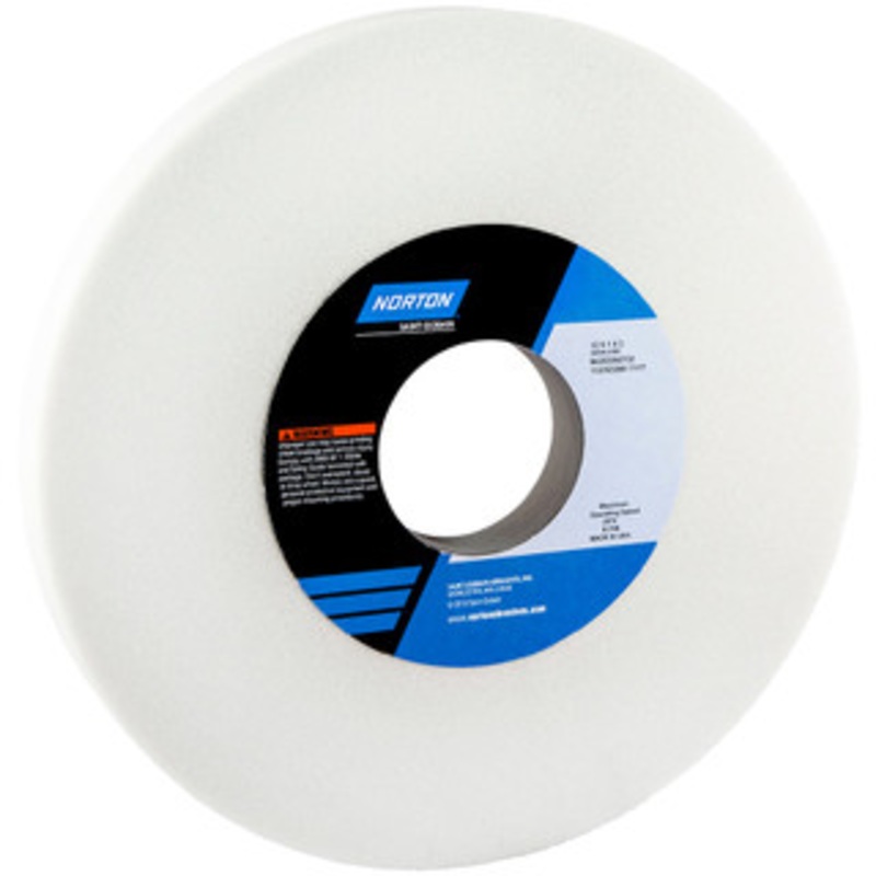 Norton 12 Diam x 3 Hole x 1 Thick, I Hardness, 46 Grit Surface Grinding Wheel Aluminum Oxide, Type 1, Coarse Grade, 2,070 Max RPM, Vitrified Bond, No Recess 66253262702 – 05987714