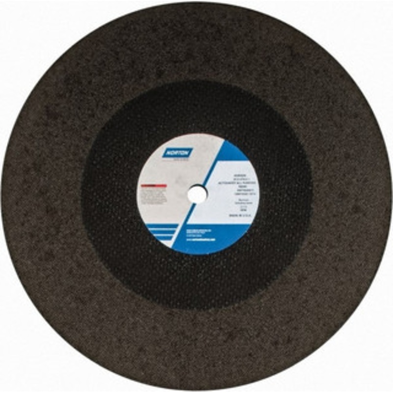 Norton 20 x 3/16, 1 Hole Zirconia Alumina Cutoff Wheel Reinforced, 2,710 Max RPM, Use with Stationary Grinders 69078649613 – 97383814