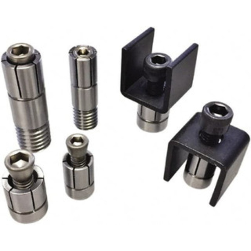 Mitee-Bite 0.5 to 0.025 Expansion Diam, 1,900 Lb Holding Force, 1/4-20 Mounting Screw, Stainless Steel ID Expansion Clamp 1/2 Flange Diam, 1/2 Flange Thickness, 1/2 Mount Hole Diam, 1 Mount Hole, 1-5/8 Overall Height 31850 – 37467453