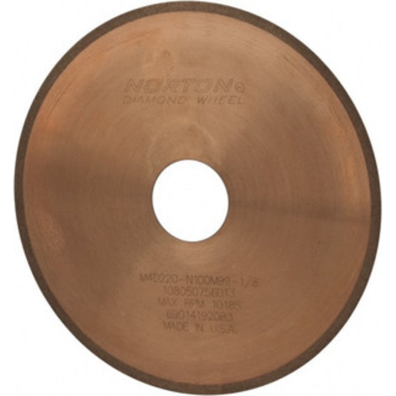 Norton 6 Diam x 1-1/4 Hole, 220 Grit Surface Grinding Wheel Diamond, Type 1A1R, Fine Grade 69014192083 – 73553067