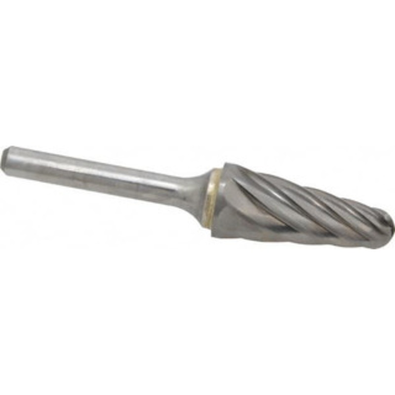 SGSPRO 5/8 Cut Diam, 1/4 Shank Diam, 14 Carbide Single Cut Taper Burr Radius End, 3-3/16 OAL, 1-5/16 LOC 19076 – 05293972