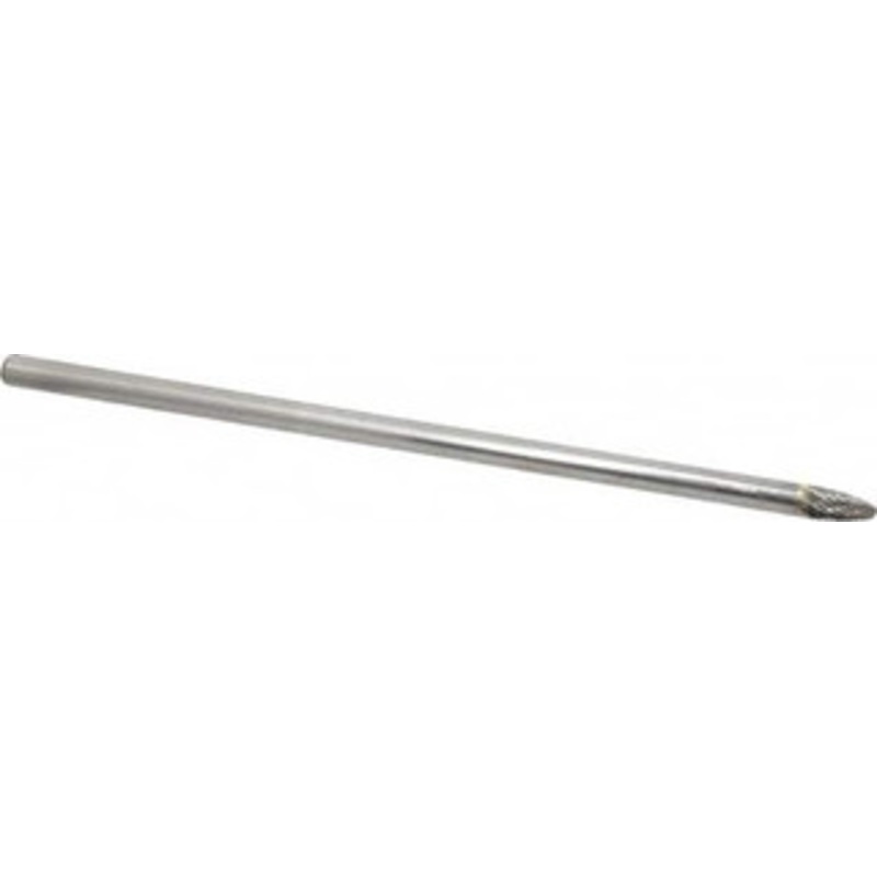 Atrax 1/4 Cut Diam, 1/4 Shank Diam, Carbide Double Cut Tree Burr with Radius Radius End, 6-3/4 OAL, 1/2 LOC SF-1L6DC – 00457713