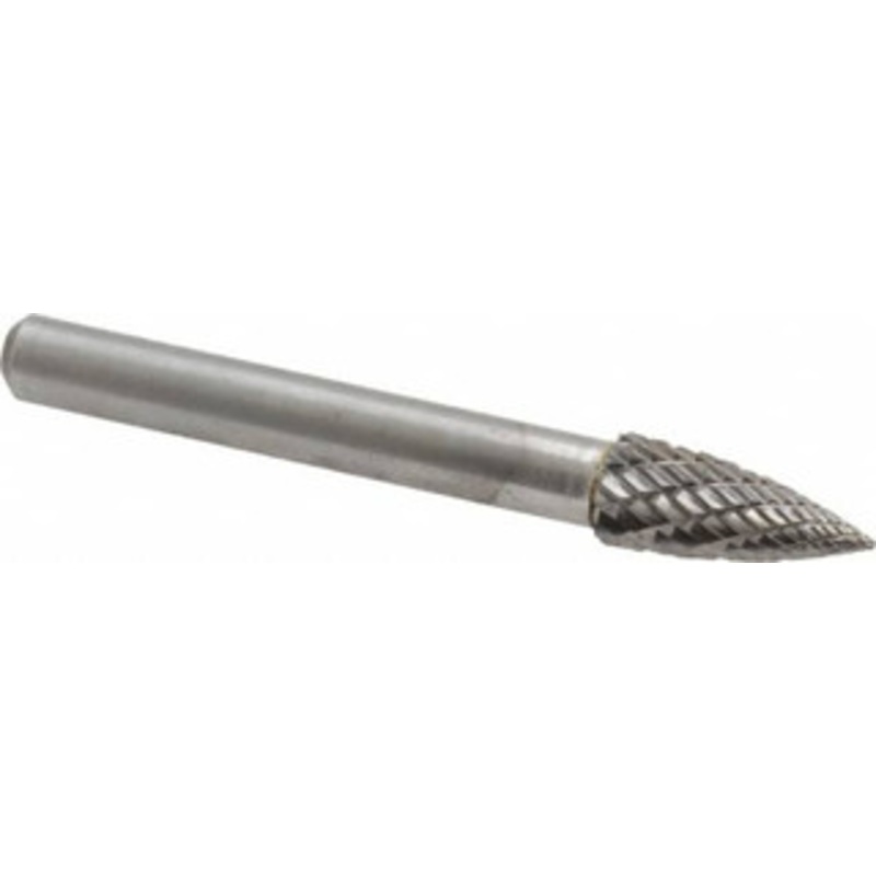 Atrax 5/16 Cut Diam, 1/4 Shank Diam, Carbide Double Cut Tree Burr Point End, 2-1/2 OAL, 3/4 LOC SG-2DC-ATX – 85286227