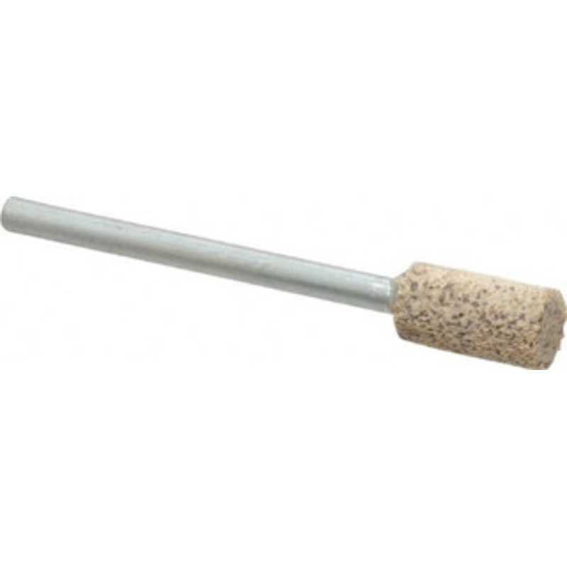 Cratex 1/4 Head Diam x 1/2 Thickness, W163, Cylinder End, Aluminum Oxide Mounted Point Very Coarse Grade, 36 Grit, 26,250 RPM W163A36CXH 1/8 – 03598729