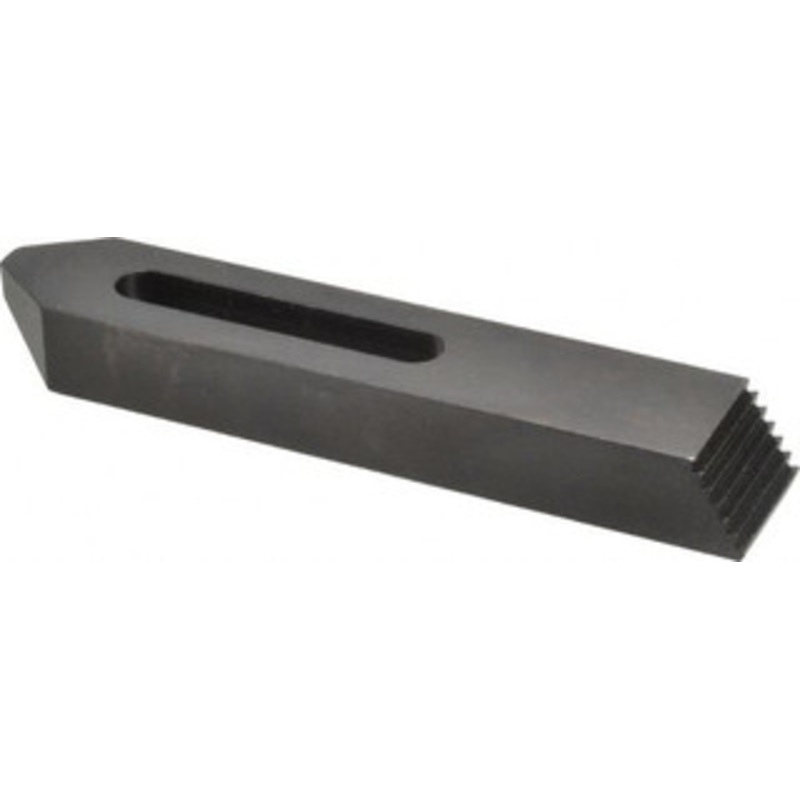 Gibraltar 5/16, 3/8 Stud, Steel, Serrated Strap Clamp 2-3/16 Travel, 6 OAL x 1-1/8 Wide x 3/4 High, Black Oxide Finish, Tapered Nose 30503G – 73083800